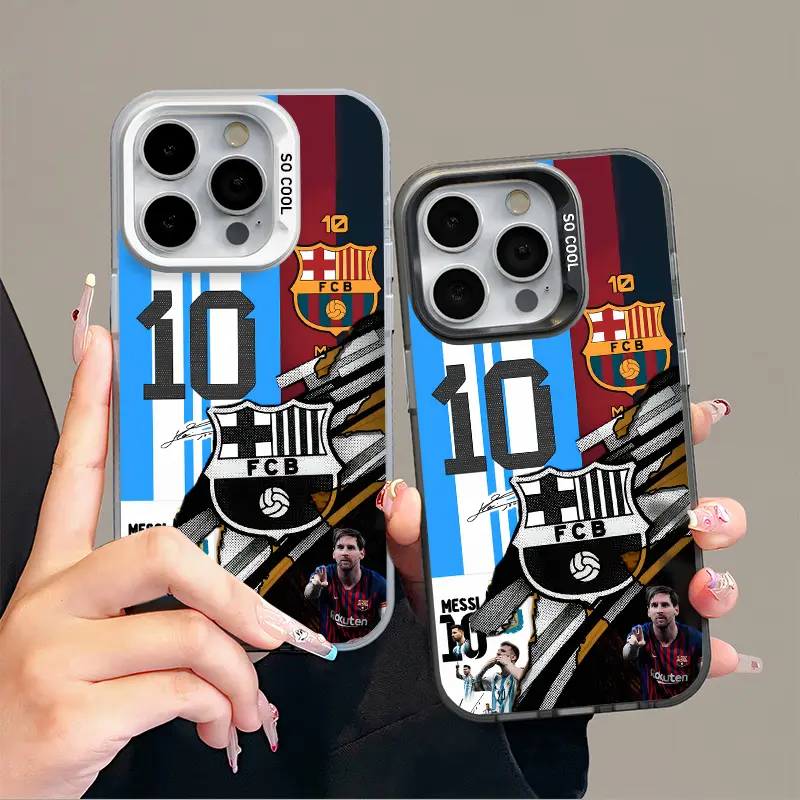 Trendy Soccer Number 10 Club Collage Slim Phone Case for iPhone 17 16 15 14 13 Pro Max Plus Air Samsung Galaxy S26 S25 S24 S23 S22 Ultra Plus Shockproof Anti Drop Acrylic TPU Gift