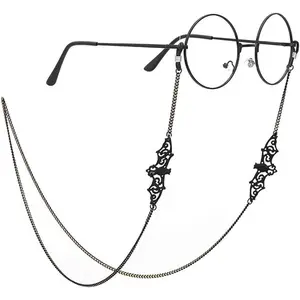 Women Men Glasses Sunglasses Chain Black Bat Eyeglass Strap Holder Eyewear Reading Glasses Retainer