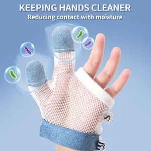 Baby Anti-Sucking Finger Gloves | Breathable Mesh | Bite-Resistant Thumb & Index Finger Design