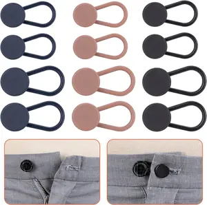 12-Pack of Extenders for Jeans, Pants  Button Extender Fantastic Extender for  Trousers and Shirts in 3 Colours for Men and Women No Sewing Instant Waistband Extension 1-1.4 Inches