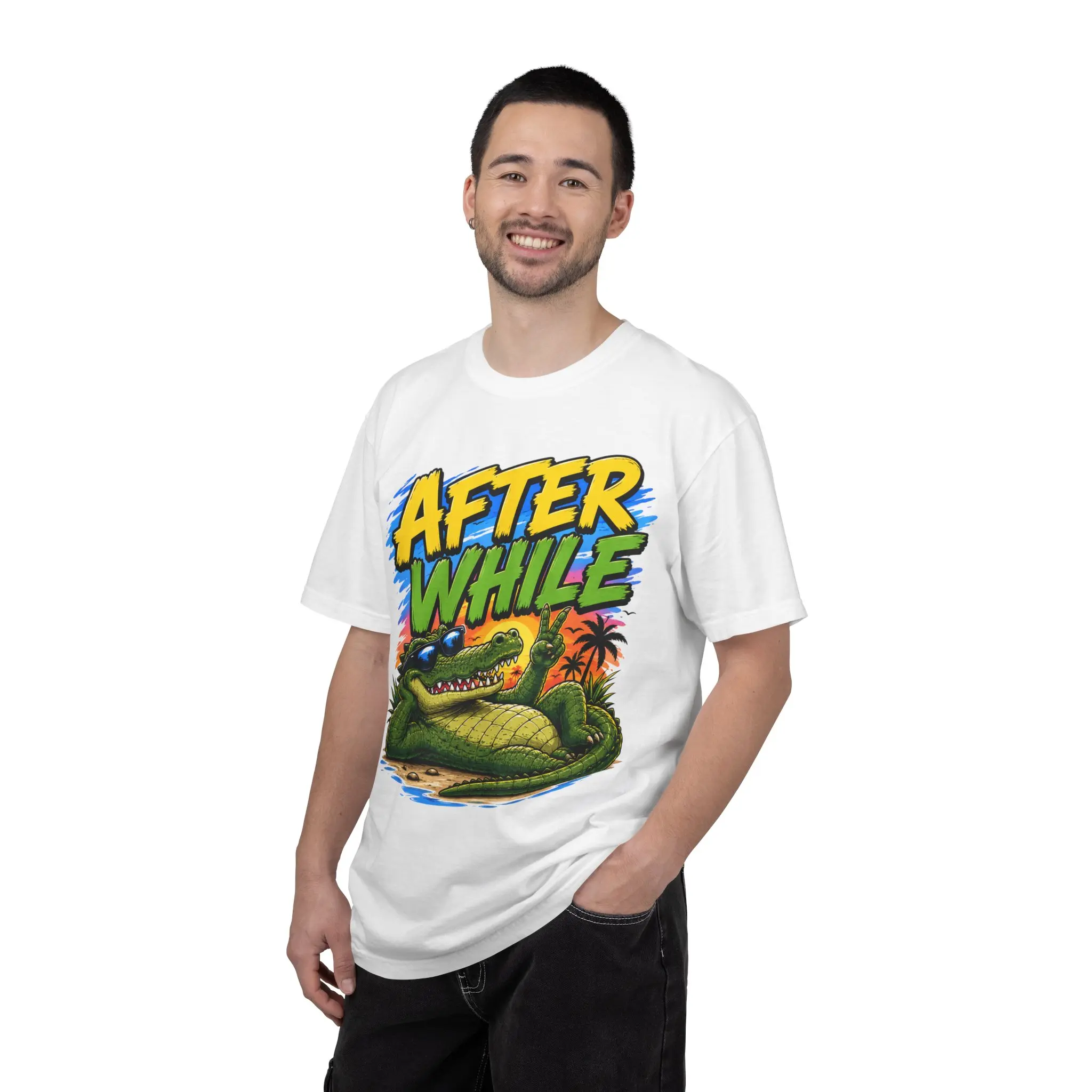 After While Alligator T-Shirt | Relaxed Gator Beach Graphic