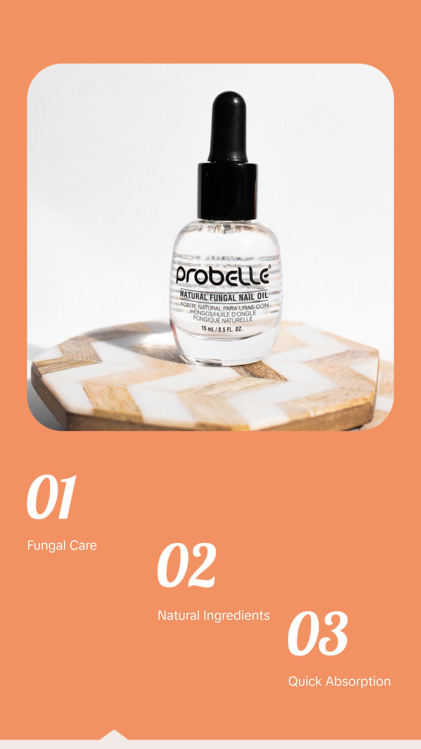 Probelle Clear Nail Treatment Oil, Fungal Care, Restores Natural Nail Color, Reduces Thickness, Relieves Itching, 0.5 Fl Oz Probelle Clear Nail Treatment Oil, Fungal Care, Restores Natural Nail Color, Reduces Thickness, Relieves Itching, 0.5 Fl Oz