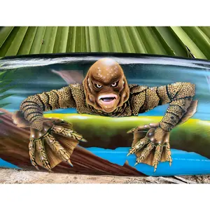 Creature From the Black Lagoon Decorative Surfboard Wall Plaque Mango Wood 39"x10"