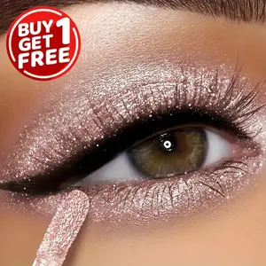 2pcs Glitter Liquid Eyeshadow - Waterproof & Sweat-Resistant Long-Lasting High Shine Finish, Monochrome Pink Tone for Daily Makeup Looks, Sleek & Smooth Application, Metallic & Shimmering Eye Enhancer,Eyeshadow, High Quality Eyeshadow, Eye Makeup Products