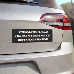 Funny Bumper Magnet Hockey Romance The Only Ice I Like Is The One My Two Gay Hockey Boyfriends Skate On Enemies To Lovers Magnetic Sticker