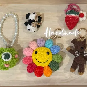 Handmade crochet pendant wove diy key chain lanyard unique customiz gift for friend decorative Finished Product