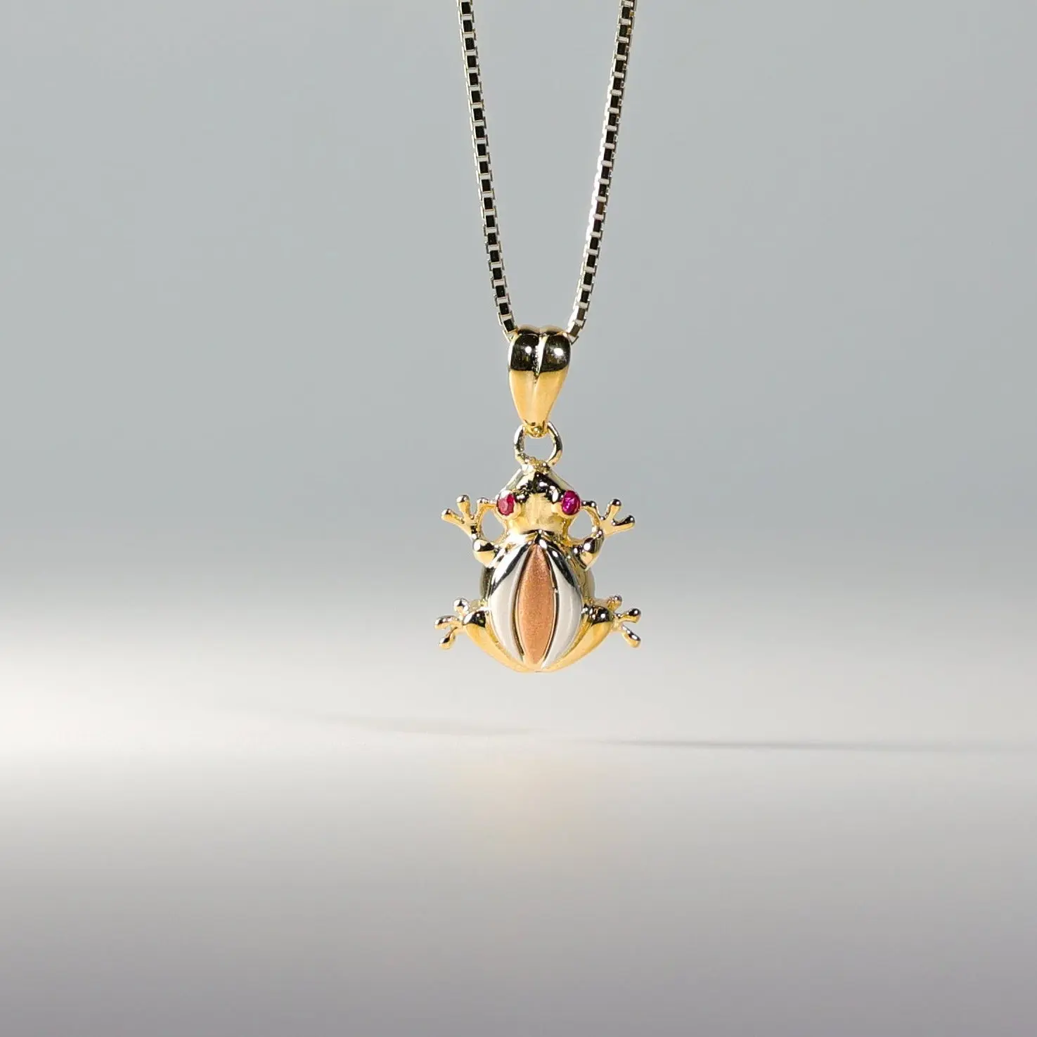 14K Golden Frog Pendant - Model 1548