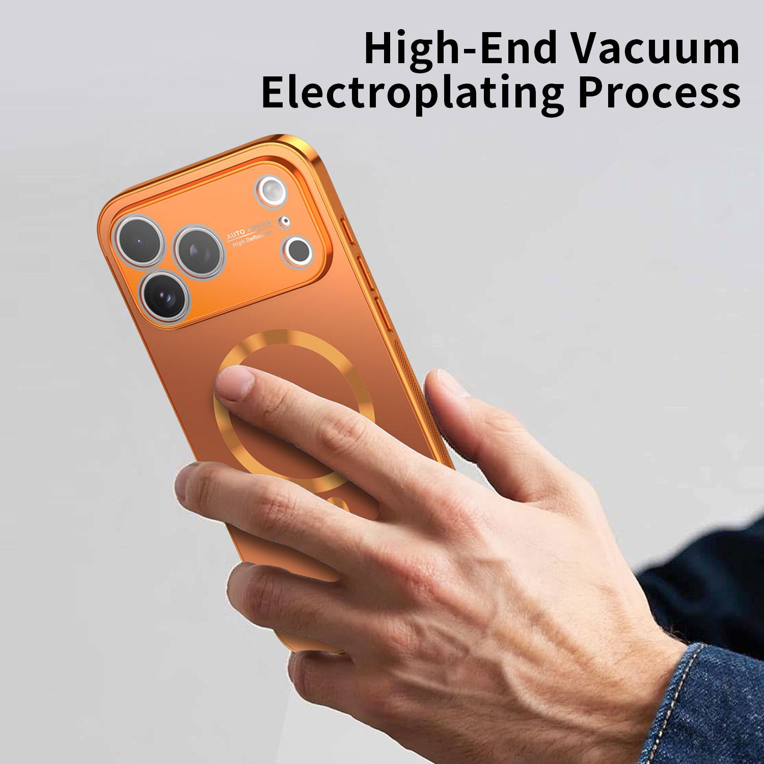 Plating Magnetic MagSafe Case for iPhone 17 16 15 14 13 Pro Max Wireless Charging Shockproof Cover