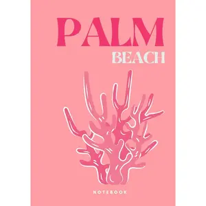 Palm Beach NOTEBOOK: : Pink and Coral Coffee table style composition notebook with 130 pages | B5 size : tropical island vibes summer beach art ... for girls, teens, women & college students Hardcover – November 2, 2023