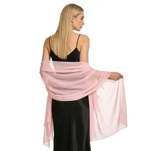 Elegant Chiffon Shawl Accessory - Versatile Wrap for Brides, Evening Wear, Formal Occasions (Sports & Outdoor Clothing Compatibility), Accessories