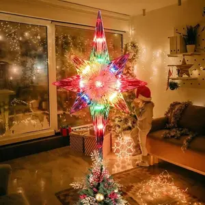 Christmas Tree Topper,Bethlehem Star Tree Topper(12 Inch 10 Lights Multi-Colour)