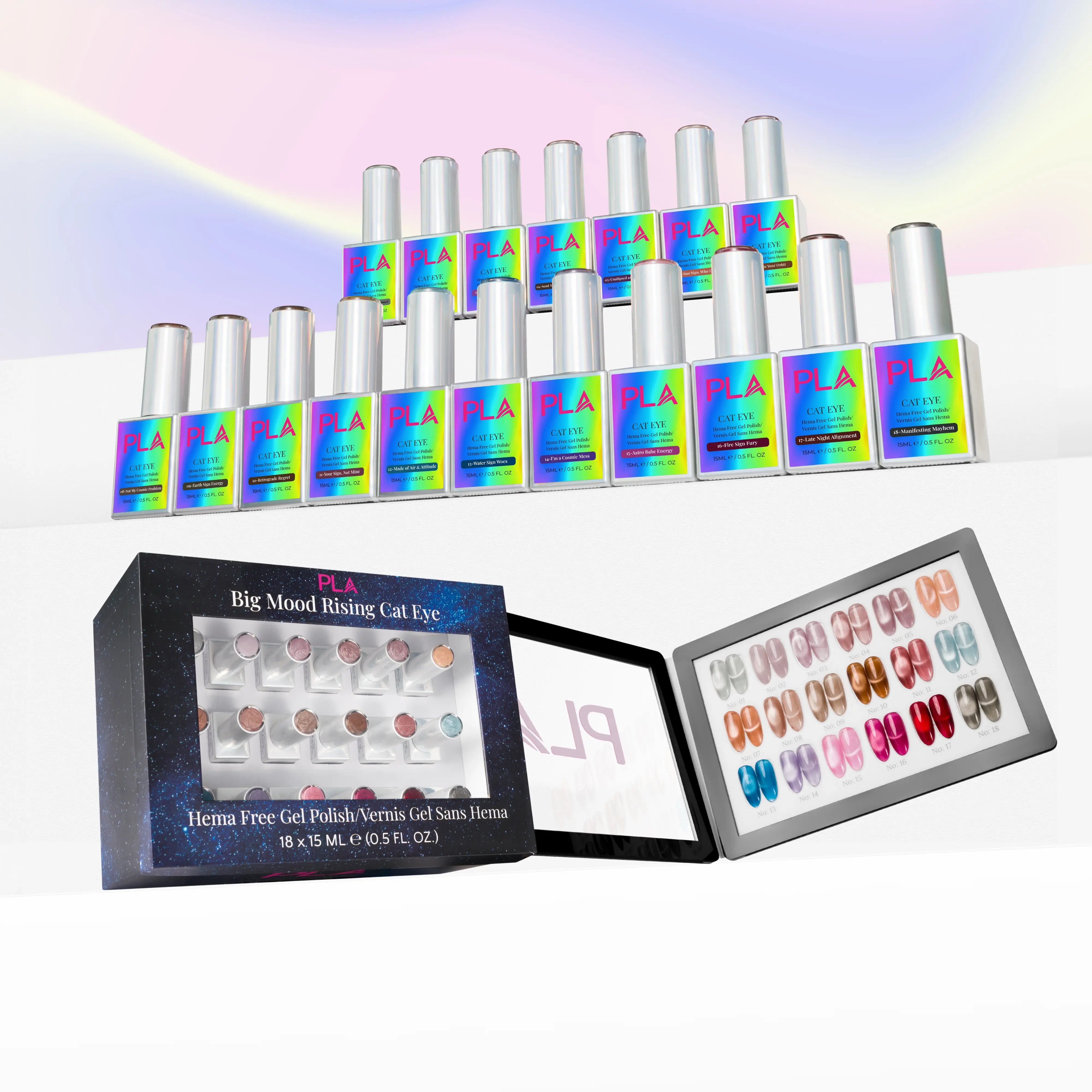 PLA Cat Eye Gel Polish Collections | HEMA-Free | TPO-Free | 18 or 24 Shades PLA Cat Eye Gel Polish Collections | HEMA-Free | TPO-Free | 18 or 24 Shades