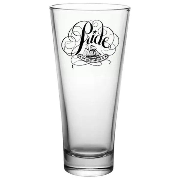 BarConic® 12.5oz Classic Conical Single Color Beer & Cocktail Glass Set - Custom Printed, Easy to Hold, Elegant Flare, Commercial Dishwasher Safe Bar Drinkware for Bar Owners, Wedding Use, Beer Glass