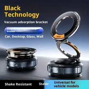 New Upgraded Vacuum Magnetic Car Phone Holder, 360° Strong Suction, Fits iPhone & Android, Universal Car Mount, Car Phone Stand, Universal Smartphone Holder, Car Dashboard, Window, Mirror Mount