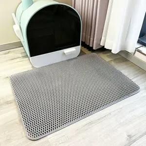 Double Layer Thick Eva Cat Litter Mat Washable Anti-Spill, Universal Size, Pet Foot Pad for Cats, Cat Sand Container, Litter Box Enclosure, Cat Supplies