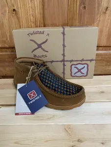 Twisted X MDM0057 Oiled Saddle / Blue Shoes