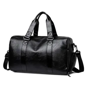 Stylish Fashionable Travel Duffle Bag, Durable Waterproof Vegan Leather, Gym & Weekender Overnight Lightweight Luggage Bag for Men & Women