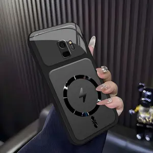 Lightning Bolt Design Gloss MagSafe Compatible Shockproof Protective Cover with Precision Magnet Ring for [Galaxy S9] 952