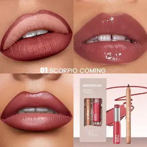 Lipstick Lip Liner Duo Set, Long-Lasting Waterproof Matte Lip Gloss & Lipstick, Non-Stick Cup, Perfect Makeup Kit