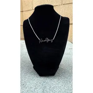 Niner Gang Football Necklace Stainless Steel Silver 49ers fan gear waterproof hypoallergenic trendy fashion jewelry