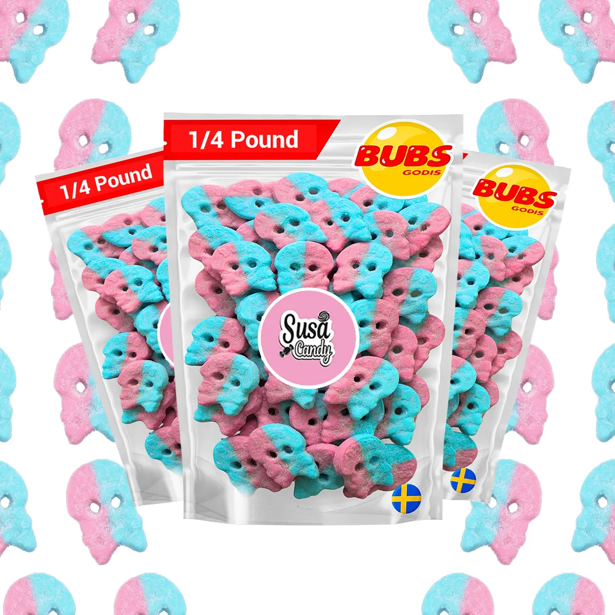 Bubs Sour Dizzy Skulls