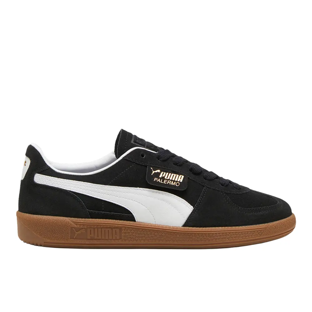 PUMA Mens Palermo Lace Up Sneakers Shoes Casual - Black