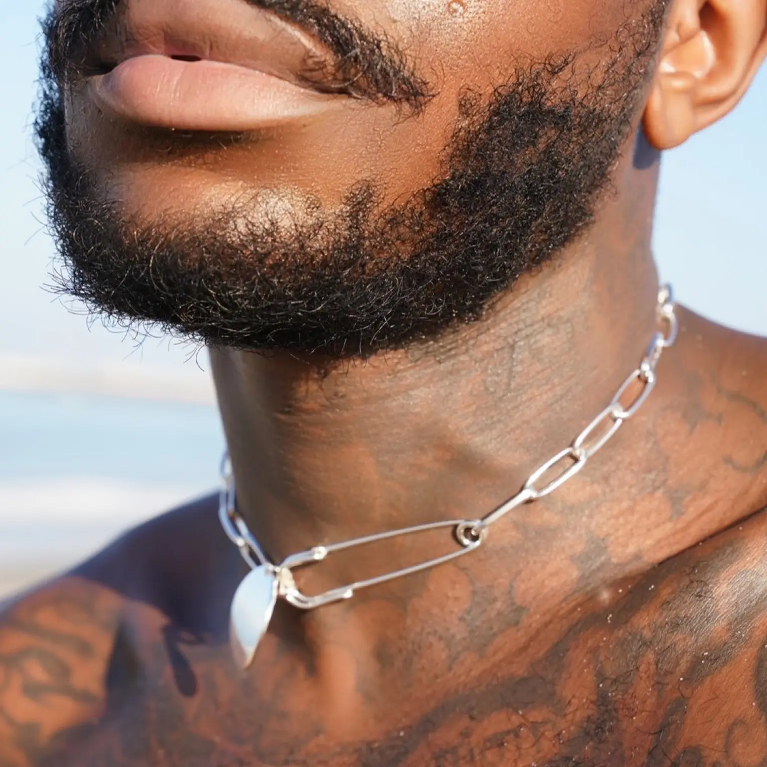 Oceanic Flair Safety Pin Choker - Polymer/Plastic - 16 Inches