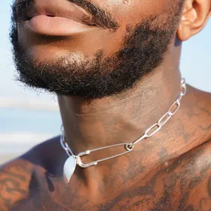 Oceanic Flair Safety Pin Choker - Polymer/Plastic - 16 Inches