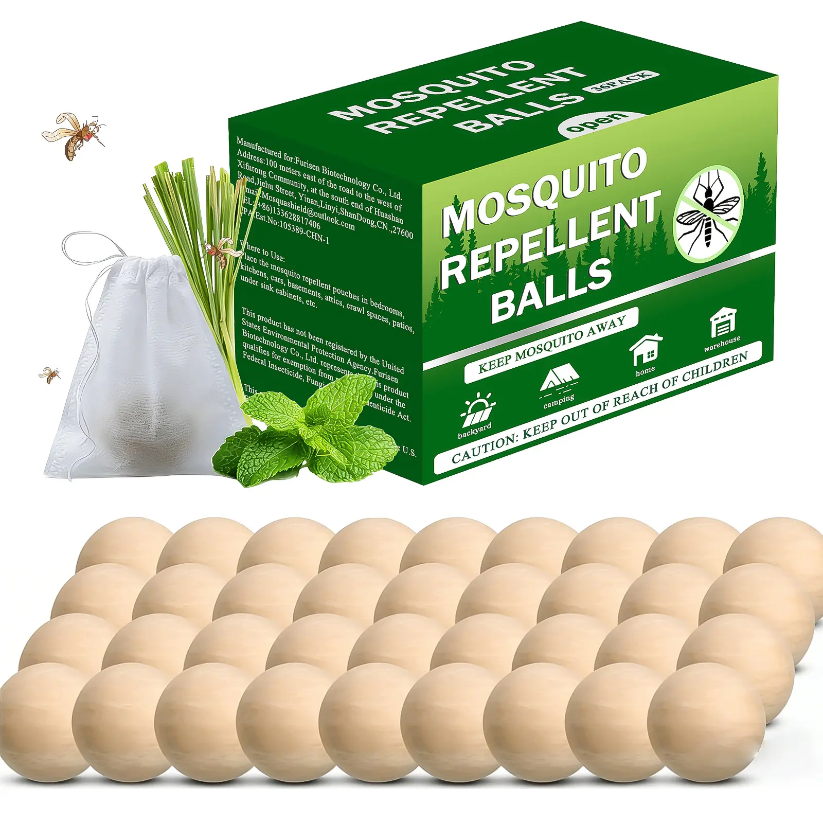 SCARILPEST Mosquito Repellent 36 Balls – Mosquito Repellent Outdoor Patio & Indoor, Natural Mosquito Deterrent for Yard, Patio, Camping & Travel summerwins