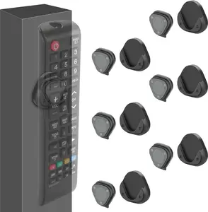 6 count  Remote Control Holder, Self Adhesive Remote Holder Wall Mount Suitable for TV, Air Conditioning, LED Fan  Black