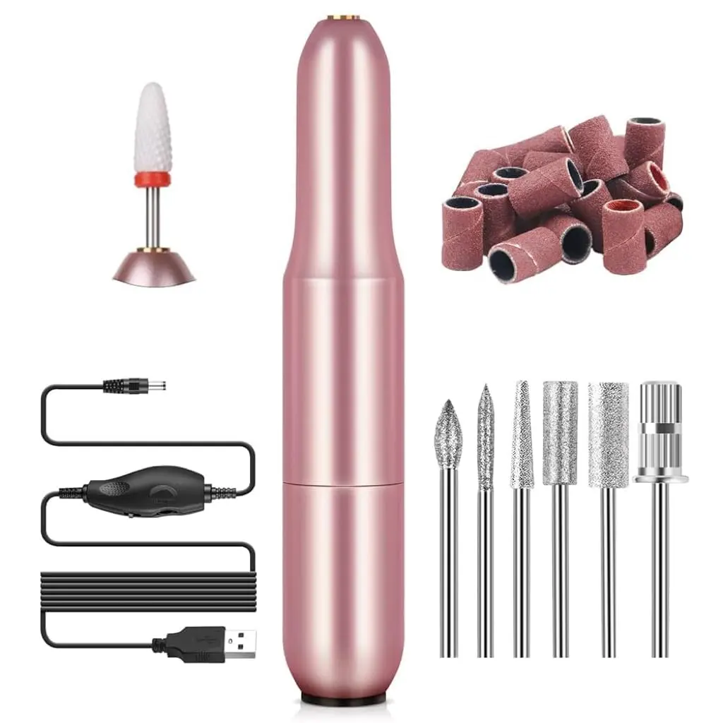 SAVILAND Electric Nail Drill - Electric Nail File Efile Nail Drill Professional Manicure with 6count Nail Drill Bits
