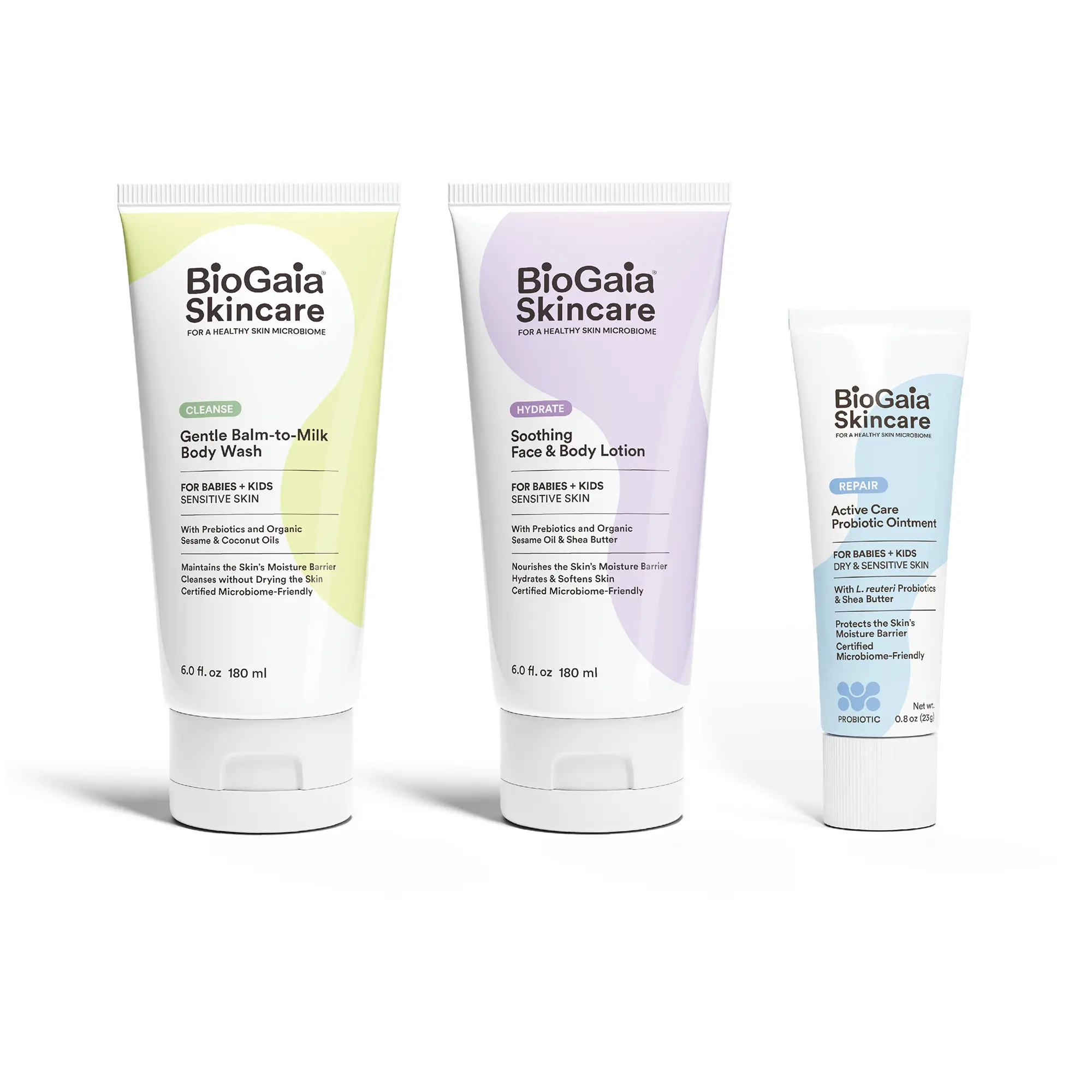 BioGaia Baby & Kids Skincare Bundle for Dry, Sensitive Skin