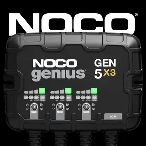 NOCO Genius GEN5X3, 3-Bank, 15A (5A/Bank) Onboard Marine Battery Charger, Battery Maintainer and Desulfator NOCO Genius GEN5X3, 3-Bank, 15A (5A/Bank) Onboard Marine Battery Charger, Battery Maintainer and Desulfator