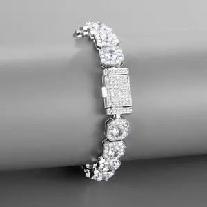 Full Diamond Zircon Ultra-glitter Rock Candy Bracelet Hip-hop Niche Nightclub