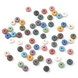 Volcanic Rainbow Energy Disc Beads
