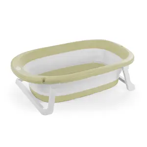 Dolu Nuve Foldable Baby Bathtub Collapsible Infant Bath Tub for Newborns, Green