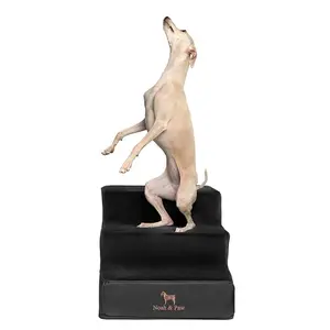 Noah & Paw Extra Wide Dog Stairs for Beds and Couches, Suitable for Small & Large Breeds, Durable 5-Step Design