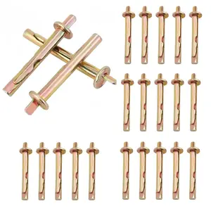 Heavy Duty Galvanized Steel M6x50mm Concrete Expansion Anchors, Fasteners for Concrete, Brick Wall Mounting