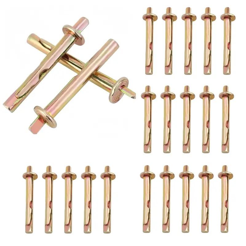 Heavy Duty Galvanized Steel M6x50mm Concrete Expansion Anchors, Fasteners for Concrete, Brick Wall Mounting
