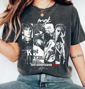 MGK Lost Americana Tour Shirt, Middle Finger Lost American Tour 2025 digital