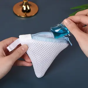 4pcs Multi-Purpose Laundry Detergent Pouch, Mini Reusable Mesh Bag for Fragrance Beads, Puffs, and More - Suitable for Washing Machines
