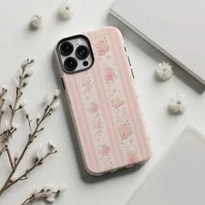 Blushing Floral Phone Case, Love Shack Fancy Inspired Design for iPhone, Galaxy, Pixel P