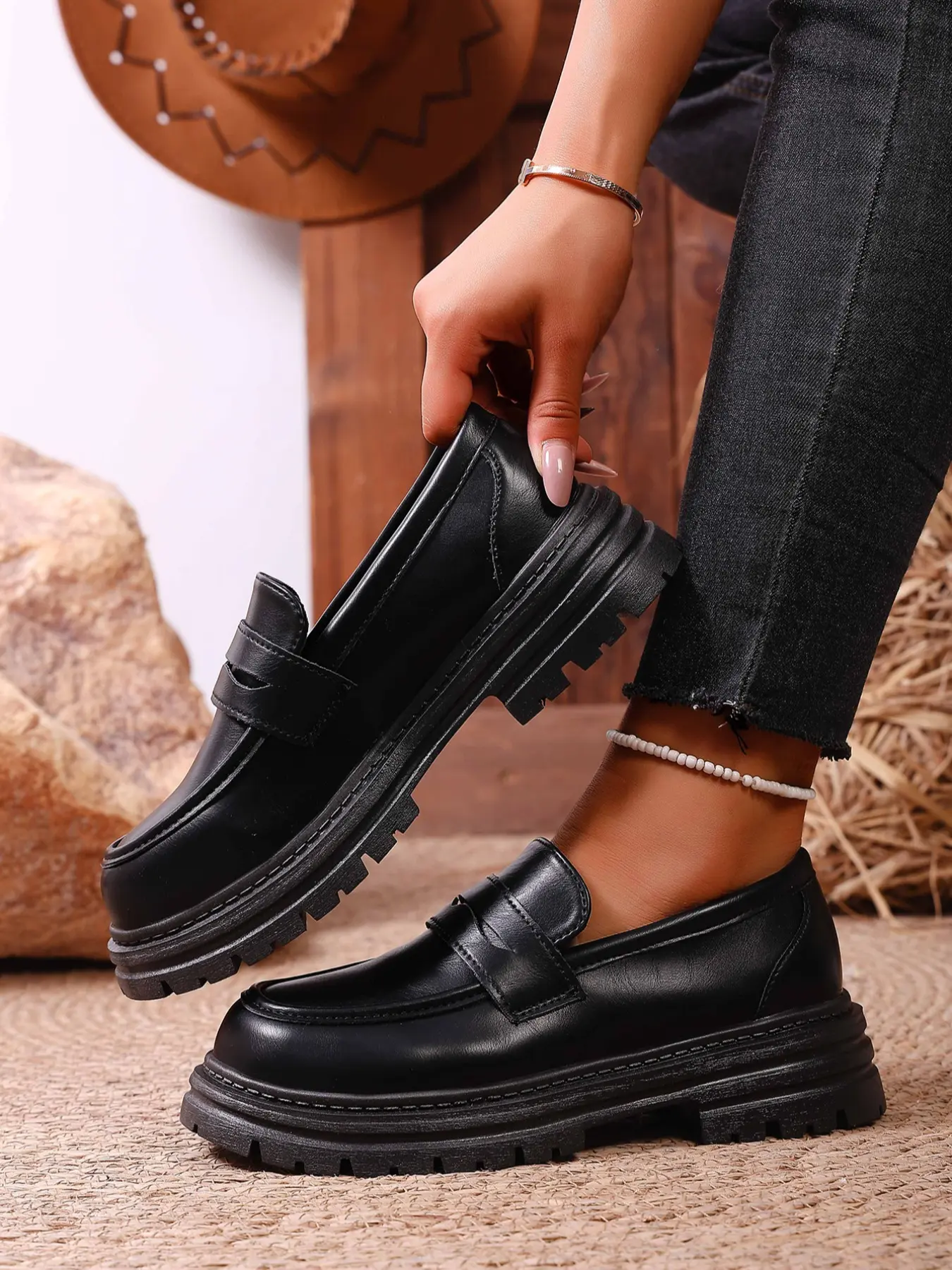 Women's Casual Thick Sole Slip-On Shoes, Spring & Fall Fashion Footwear,  Sizes 36-43, All-Season Wearable Commuter Single Shoe - TikTok Shop