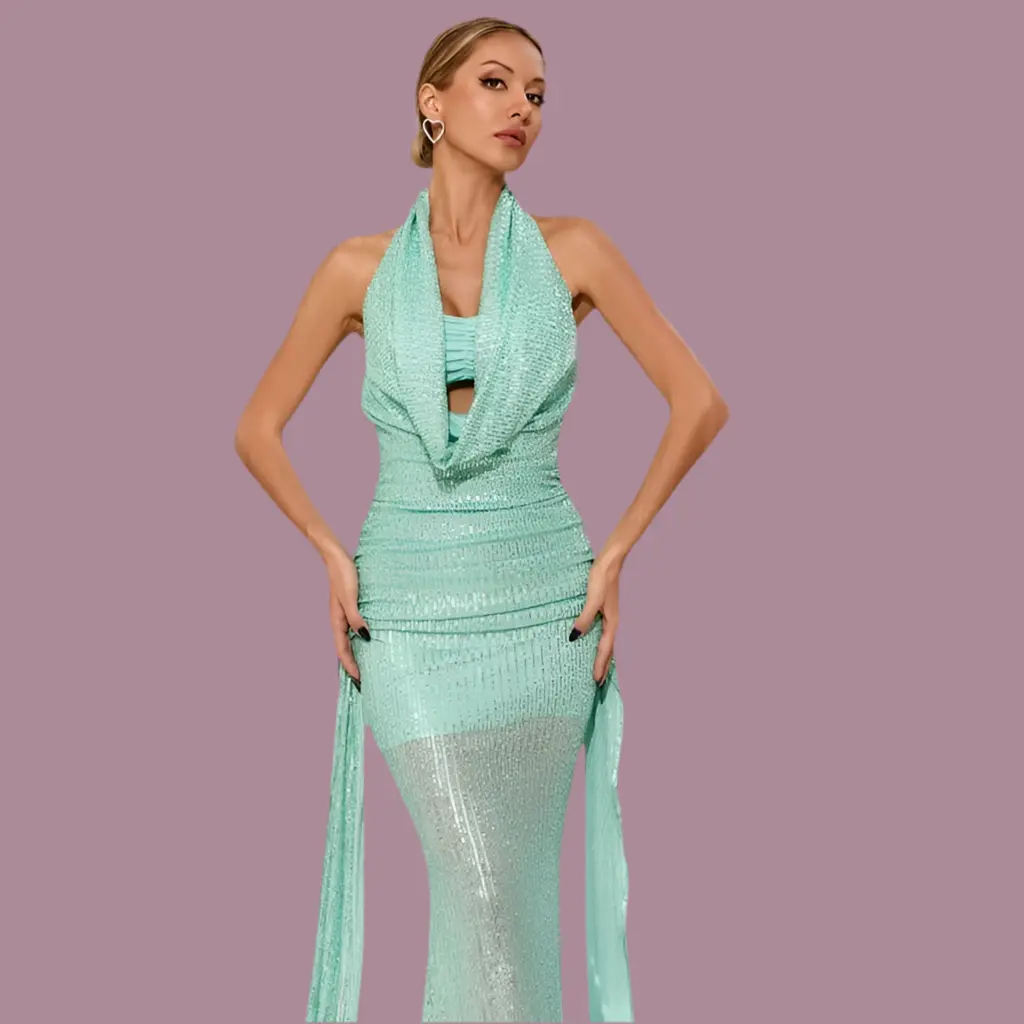 The Enchantress Swing Collar Gown