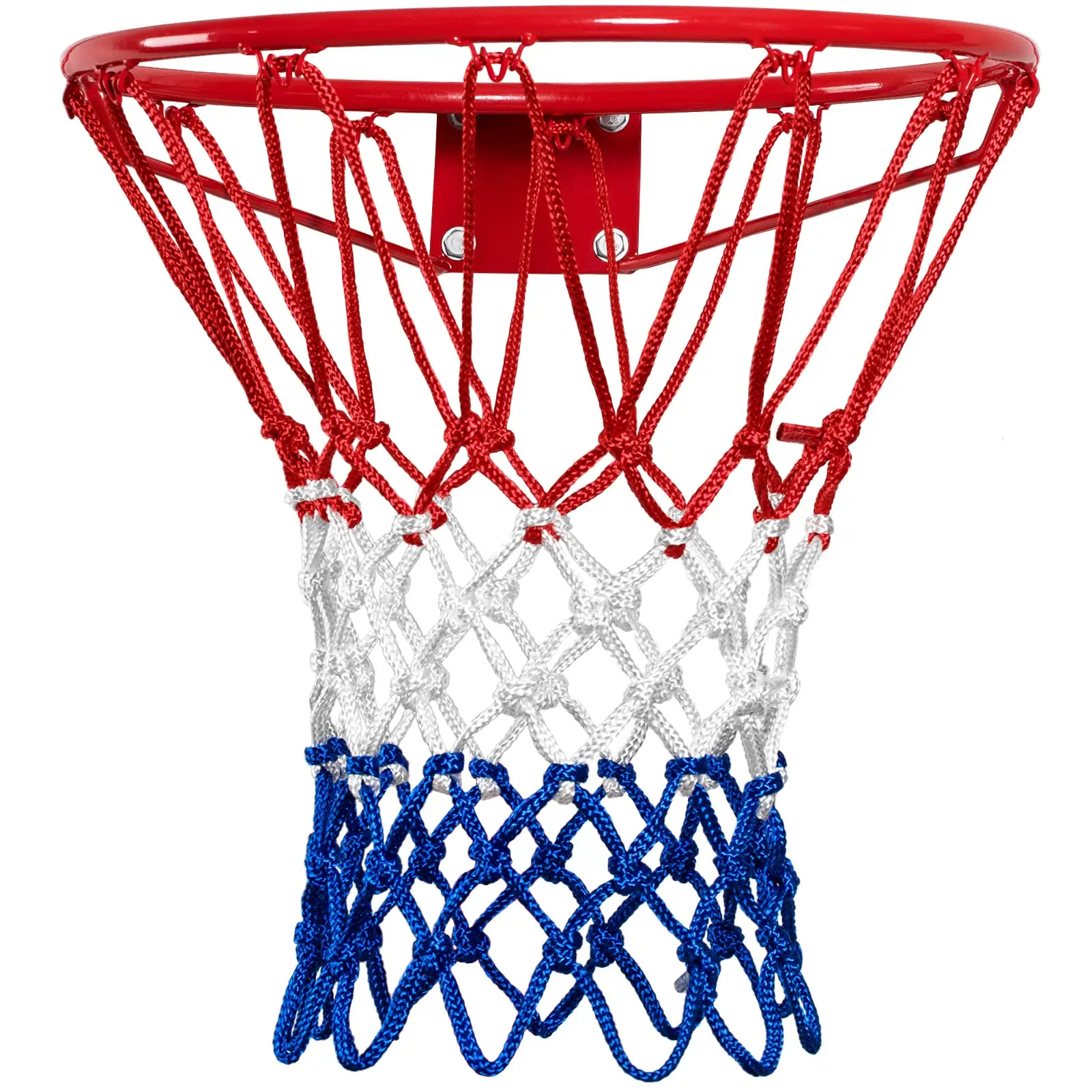 Heavy-Duty Replacement Basketball Net with Anti-Whip Design, 12 Loops, Fade-Resistant Color, Tool-Free Installation for Indoor & Outdoor Use