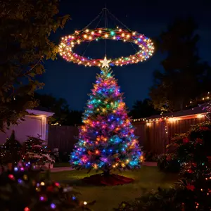Vibrant Christmas Tree LED String Lights, 200 Leds, Indoor Outdoor Decor, Remote Control, USB Powered, 8 Lighting Modes, Perfect Holiday Gift, Outdoor Decorative Lights