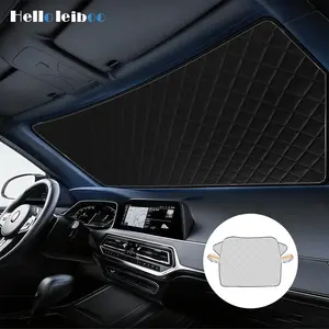 LEIBOO Car Windshield Sun Shade - for Blocking Sunlight & Insulating Heat, Portable Windshield Cover Sun Shades Cars Interior Accessories for Cars SUVs(48''X64'')