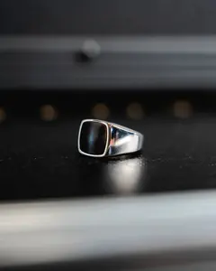 Titanium Supercar Exhaust Signet Ring