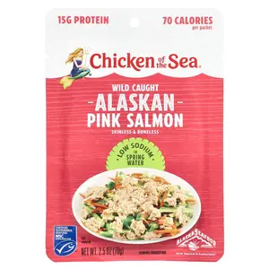 Chicken of the Sea Wild Caught Alaskan Pink Salmon in Spring Water, Low Sodium , 2.5 oz (70 g)