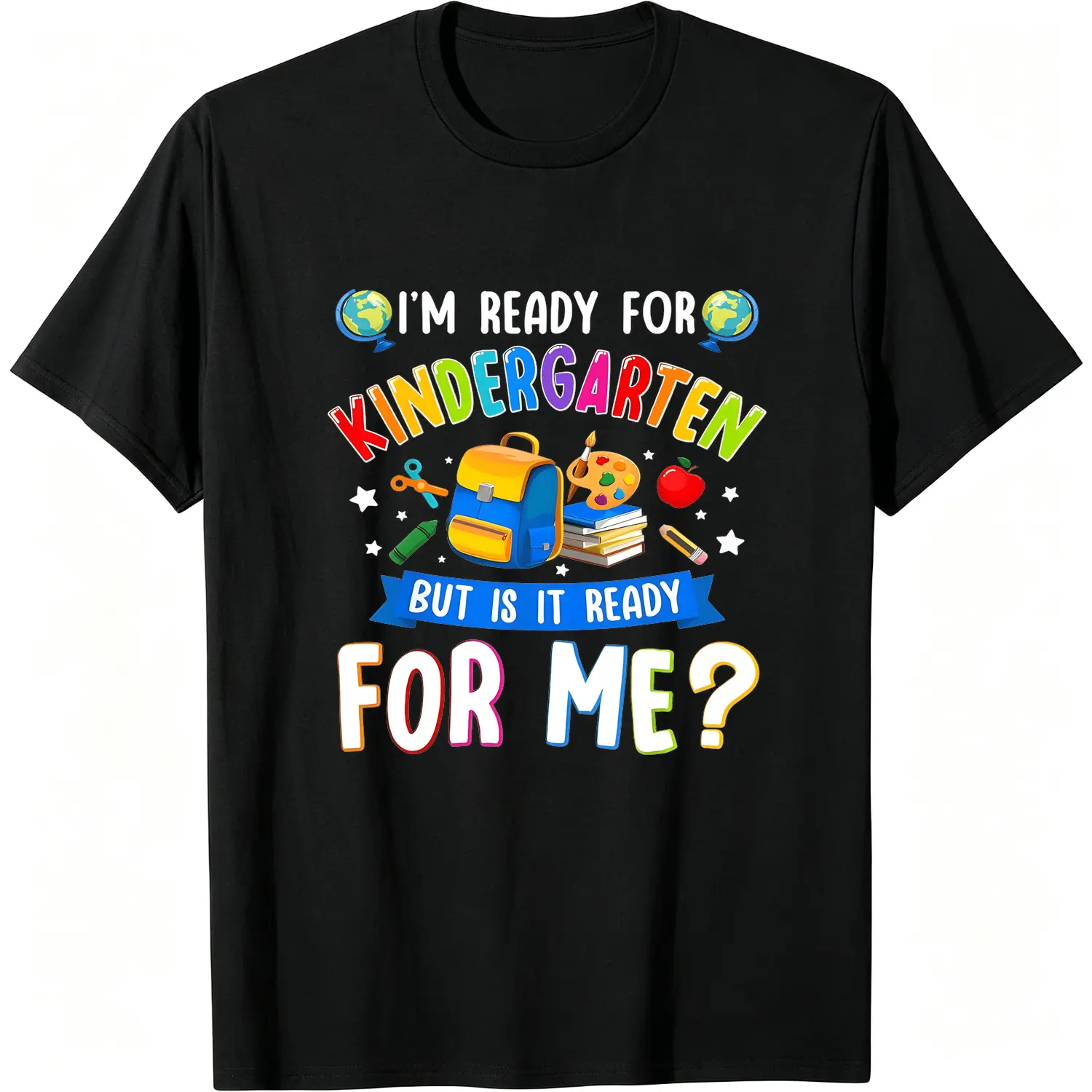 Kindergarten Back To School First Day Of Kindergarten Childrens Cotton T Shirt For Boys Fashion Trend Bottoming Shirt Breathable Casual Comfortable Top Streetwear Fashion Casual Summer Tee Crew Neck Short Sleeve T Shirt Best Gift For Boy Girl